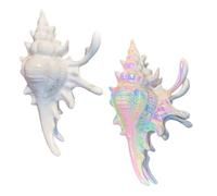 2 Pack Conch Hair Clips - Seashell Claw Clips | 5" Non Slip Large Hair Clip for Thick Hairs | Beach Theme Conch Shaped Barrette | Fashion Summer Mermaid Hairs Accessories for Women and Girls