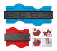 [2 Pack] Contour Gauge Duplicator [5 inch+10inch] Willingood Profile Measuring Tool Plastic Woodworking Shape Tracing Template Contour Copy Duplicator, Circular Frame Profile Gauge Ruled