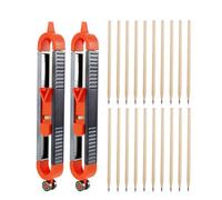 2 Pack Contour Gauge with 20 Pencils, Multi-Function Shape Duplicator, Upgraded Profile Tool for Woodworking, Tile & Pipe Copying