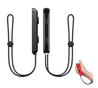 2 Pack Controller Wrist Straps with Metal Slide Rails, Automatic Lock Adjustable Wristband for Joycon, Secure Comfortable Gaming Straps Replacement for Switch Controllers, Black