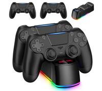 2 Pack Controllers with Charging Dock Station for PS4, Wireless Controller Compatible with PS4/Pro/Slim, with LED Charging Dock 2 Controller