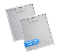 2 Pack Cooker Hood Filter Replacement, 5 Layer Extractor Fan Filters Mesh Extractor Hood Filters 305x267x9mm for Most Range Hoods