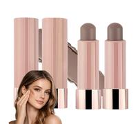 2 Pack Cool Toned Cream Contour Stick Duo for Face Sculpting - Blendable Lightweight Waterproof Contour Makeup for Cheekbones Jawline Nose, Smooth Natural Finish（Brown）