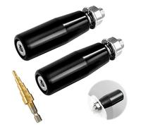 2-Pack Cool Touch Damper Handle For Weber Smokey Mountain WSM Kettle Grill,Knob BBQ Smoker Damper Thumb Handle With M8 Male Threaded Stem,Including Step Drill Bit For DIY Installation Convenience(2)