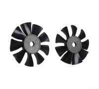 2 Pack Cooling Fan for 550W 750W Oil-Free Air Compressor | 115mm Diameter Plastic Motor Blower, Low Noise Quiet Air Pump Accessory with 13mm Shaft Hole, Black