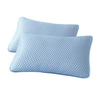 2 Pack Cooling Pillow Covers Ice Silk Fabric Washable Pillowcase 48x74cm Soft Breathable Design With Envelope Closure Hygienic Cooling Pillow Case