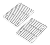 2 Pack Cooling Rack for Baking Stainless Steel, Heavy Duty Wire Rack Baking Rack, 11.7" x 9.4" Cooling Racks for Cooking, Fits Quarter Sheet Pan Small Toaster Oven, Dishwasher Safe