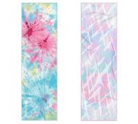 2 Pack Cooling Towel, Ice Towel for Neck, Soft Microfiber Chilly Towel Stay Cool for Sports, Yoga, Running, Gym, Workout, Biking, Camping & Outdoor Activities 40"x12", Splash Floral& Lattice Fantasy