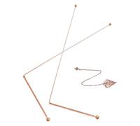 2 Pack Copper Dowsing Rods, 99.9% Pure Copper Detector Probes with Double Round-ball Head, Portable Metal Detecting Tool for Water Finding, Gold, Minerals and
