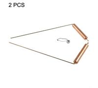 2 Pack Copper Dowsing Rods for Metal Detecting and Treasure Hunting, Water and Gold Locator Tools for Geomancy, Divination, Prospecting(Silver)