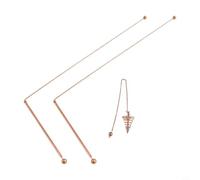 2 Pack Copper Dowsing Rods for Water and Metal Prospecting, Double Round-Ball Head Detector Probe Tool, Compatible with Treasure Finding and Mineral
