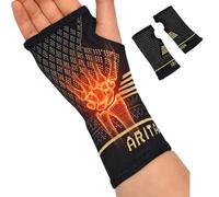 2 Pack Copper Wrist Supports for Men Women, Compression Wrist Brace for Carpal Tunnel, Arthritis, Tendonitis, RSI and Sprains, Breathable Hand Support Sleeve for Gym, Sports, Left and Right Hand, M