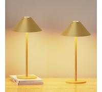 2 Pack Cordless Table Lamp, 5000mAh Rechargeable Battery Operated Lamp, 3 Colors Stepless Dimming, Portable LED Desk Lamp for Restaurant/Bedroom/Bars/Cafe/Outdoor Party/Camping/Terrace Night Light