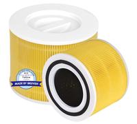 (2 Pack) Core 300 Pet Care Replacement Filter Compatible with LEVOIT Core 300 and 300S Air Purifier, H13 Grade True HEPA Filters, 3-in-1 Activated Carbon, Compared to Part No. Core 300-RF-PA, Yellow