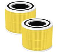 2 Pack Core 300S Replacement Filter Compatible with LEVOIT Core 300 and Core 300S Air Purifier, 3-in-1 True HEPA with High Efficiency Core 300 Filter, Yellow