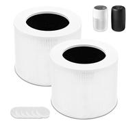 2 Pack Core Mini Replacement Filter Compatible with LEVOIT Core Mini Air Purifier, 3-in-1 Filtration System True and Activated Carbon Removes up to 99.98% of air pollutants, Core Mini-RF