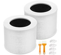 2 Pack Core Mini Replacement Filter Compatible with LEVOIT Core Mini Air Purifier, H13 True Hepa Air Filter, Core Mini-RF Filter with 12 Pack Aroma Pads