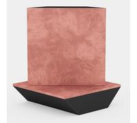 2 Pack - Corner Acoustic Bass Trap Velvet Fabric "CINEMATIC-bt" with mounting kit | Decorative Soundproofing Art | Color: (Rose, TRAP 50x50x15cm)