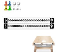 2 Pack Cornhole Scoreboard 17.3" L x 1.8" W, Metal Decal with Big Magnetic Score Keepers for Corn Hole Boards, Cornhole Rules Sign with Score, Scoreboard for Cornhole Game Keep Track of The Score