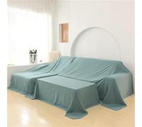 2 Pack Cotton Furniture Dust Cover for Decorating Bed Flat Sheets Single/Double, Sofas and Breathable Furniture, Multipurpose Drop Cloth, Washable and Reusable (1.2x2m,Green)