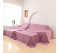2 Pack Cotton Furniture Dust Sheets for Decorating, Dust Sheet for Sofas Single/Double Bed, Floor Covering Staircase Drop Cloth Paint Sheet Washable and Reusable Dust Cover (3.5x3m,Purple)