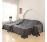 2 Pack Cotton Furniture Dust Sheets for Decorating, Dust Sheet for Sofas Single/Double Bed, Floor Covering Staircase Drop Cloth Paint Sheet Washable and Reusable Dust Cover (3.5x5cm,Gray)
