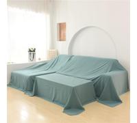 2 Pack Cotton Furniture Dust Sheets for Decorating, Dust Sheet for Sofas Single/Double Bed, Floor Covering Staircase Drop Cloth Paint Sheet Washable and Reusable Dust Cover (2.4x3m,Green)