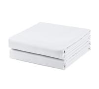 2-Pack Cotton King Flat Sheet Only, 600 Thread Count 100% Egyptian Cotton Top Sheet, Cool & Breathable Flat Bed Sheets Wrinkle, Fade, Stain Resistant (White King 2Pack)