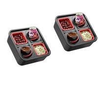 2 Pack Couch KIT SELF Balancing Console Outdoor Indoor Cup Holder Original Tray - Drinks & Snacks Sofa Caddy, Table with Storage and Organizer - for Living Rooms, RV, and Cars, Black, for Gift