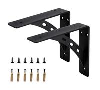 2-Pack Countertop Support Brackets 7"x6"x2", Heavy Duty Steel L Metal Floating Shelf Bracket Mantel Corbels for Shelves, Quartz/Granite/Wood/Concrete/Laminate Countertops