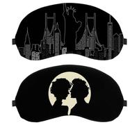 2 Pack Couple in Love Sleep Mask Cover, Eye Mask for Men Women, Breathable Sleeping Eye Masks, Zero Eye Pressure for Sleeping