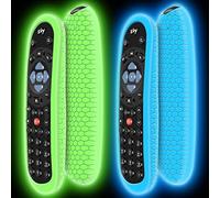 2 Pack Cover for Original Sky Q Voice Remote Control SKY135,Sky Glass Remote Protective Silicone Case SKY Q Touch and Non-Touch Remote Control Sleeve Skin Holder Back Protector (Glow Blue+Glow Green)