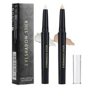 2-Pack Cream Eyeshadow Sticks, Pearly White and Rose Gold Shimmer Pencils