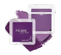2-Pack Cream Powder Blush Duo For Medium to Deep Skin Tones, Same-Shade Cool Violet, Lasting, Buildable, Vibrant & Natural-Looking Ch olor Dewy Cream Soft-Matte Powder Finish (Violet Veil)