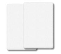 2 Pack Crib Waterproof Mattress Protector | Non-Noisy Super Absorbent | Soft and Non-Allergenic Mattress Protectors Covers (White, 90 x 50 cm)