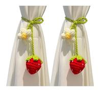 2-Pack Crochet Sunflower Curtain Tiebacks - Cotton Rope Drapery Holdbacks with 3D Floral Design | Boho, Cottage & Japanese-Style Window Decor for Home, Bedroom, Office