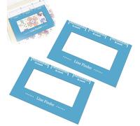 2 Pack Cross Stitch Magnetic Line Finder, Magnetic Sewing Positioning Tool for Embroidery Hobbyists, Knitting Pattern Holder, Sewing Templates Embroidery Aid Ruler with Scale for Beginners & Pros