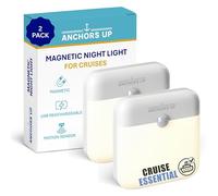 [2 Pack] Cruise Cabin Night Light with Motion Sensor - USB Rechargeable - LED Motion Sensor Light - Magnetic - Warm White - Tested on P&O, Marella, MSC and More - Cruise Essentials by AnchorsUp