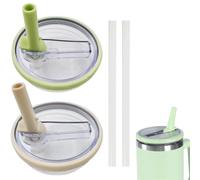 2 Pack Cup Lid with Straw for Stanley Replacement 40oz, Stanley Flip Straw Tumbler, Stanley Cup Leakproof, Gifts For Stanley Cup Lids Accessories, 10cm Diameter Transparent Cover
