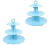 2 Pack Cupcake Stand for 24 cupcakes 3-Tier Cake Stand cardboard, Perfect for Wedding, Birthday Party, Baby Shower and Graduation