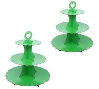 2 Pack Cupcake Stand for 24 cupcakes 3-Tier Lace-edged Cake Stand cardboard, Perfect for Wedding, Birthday Party, Baby Shower and Graduation