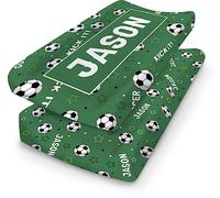 2 Pack Custom Green Changing Pad Covers - Cartoon with Personalised Name - 2 Pack Ultra Soft Jersey Knit Changing Table Covers for Baby Boy Gift