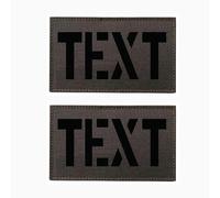 2 Pack CustomCall Sign Laser Cut Patch IR Infrared Reflective Patch Name Tape with Hook Loop(Ranger Green)