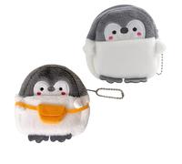 2-Pack Cute Penguin Plush Coin Purse Keychain Soft Stuffed Animal Pouch with Chain Mini Wallet Kawaii Key Ring Bag Charm Gift