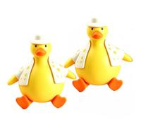2-Pack Cute Upset Duck Stress Relief Squeeze Tool for Adults, Grumpy Duck Slow Rising Squishy Calming Aid, Portable Office Desk Sculptures Work Anxiety Relief Relaxation Gift for Women (Yellow)