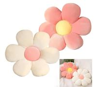 2 Pack Daisy Flower Pillow, 38x38cm Flower Floor Cushion for Kids, Decorative Daisy Seat Pad for Sofa Chair Car Floor, Girl's Bedroom Decor