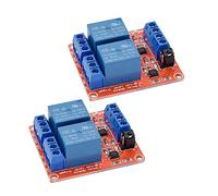 [2-Pack] DC 5V Relay Module 2-Channel Relay Switch with Optocoupler Isolation High/Low Level Trigger