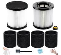 2 Pack DCV5801H HEPA Filter Compatible with DEWALT DCV580H, DCV581H 20V MAX Wet/Dry Vacuum, with 4 Foam Sleeve Filters & 1 Brush