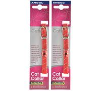 2 Pack Deal - Ancol - Reflective Softweave Cat Collar Red