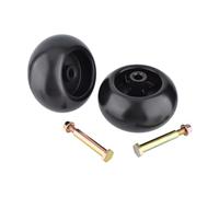 2 Pack Deck Wheel with Shoulder and Bolt Lock Nut For Craftsman Poulan for Husqvarna for MTD 734-03058, 753-04856. Murray 92683, 92265 for John Deere M84690. Ariens 03471700, 03905
